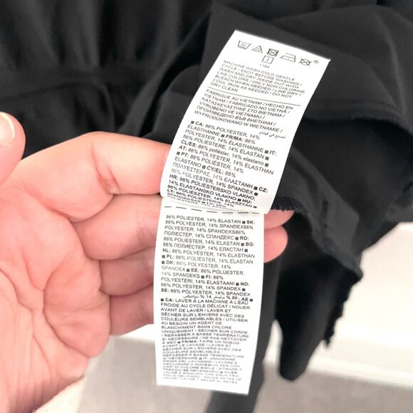 Athleta 659323-01 Black Savannah Strap Drawstring Waist Dress XL - Picture 5 of 7